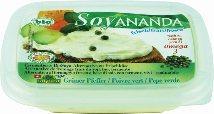 Soyananda bio Frischkäse-Alternative grüner Pfeffer 140g