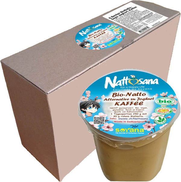 6er-Pack BioNatto Soya-Joghurt Kaffee 250g