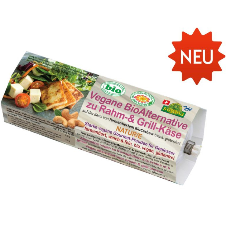 Vegane Bio-Alternative zu Rahm- & Grill-Käse, Natur 200 g