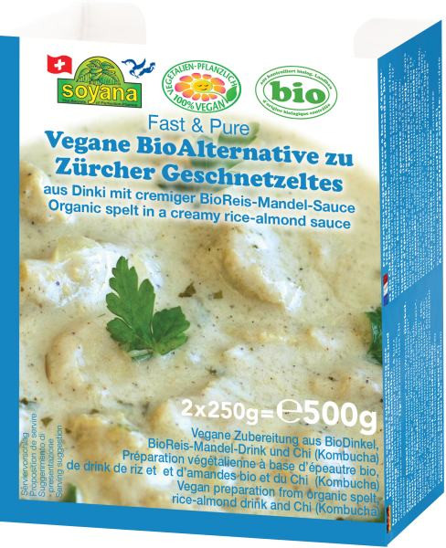 Fast & Pure Veganes Zürcher Geschnetzeltes aus BioDinki