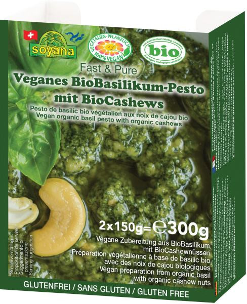 Veganes BioBasilikum-Pesto 2x150 g