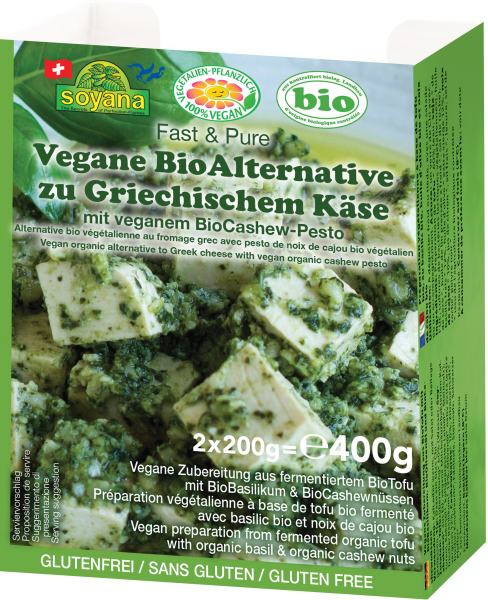 ”Fast & Pure” Vegane BioAlternative zu Griechischem Käse