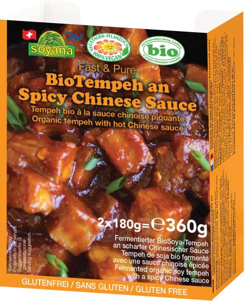 ”Fast & Pure” BioTempeh an Spicy Chinese Sauce